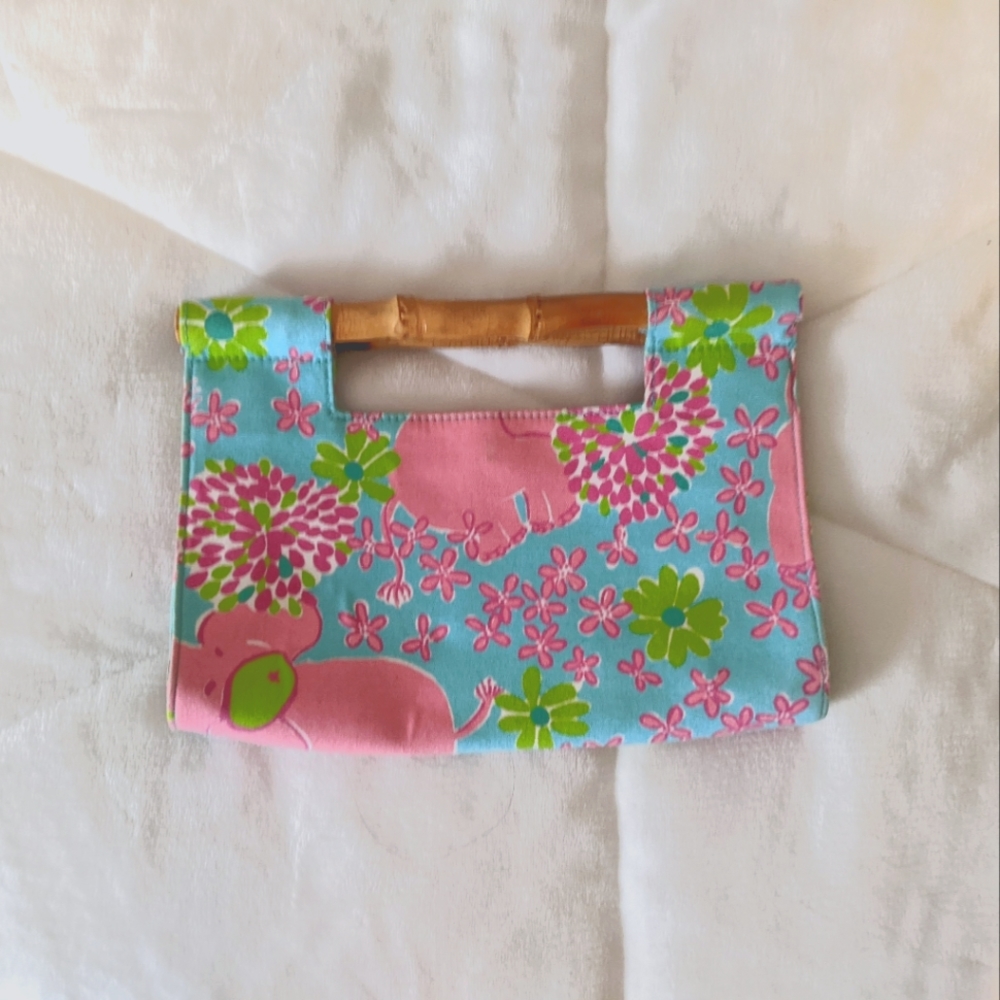 Lilly Pulitzer Bamboo Handle Clutch